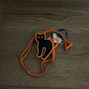 NWT Bath and Body Works Black Cat Pocketbac holder Lanyard
